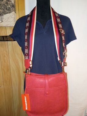 Montana West Red Concealed Carry Crossbody Bag with Decorative Strap
